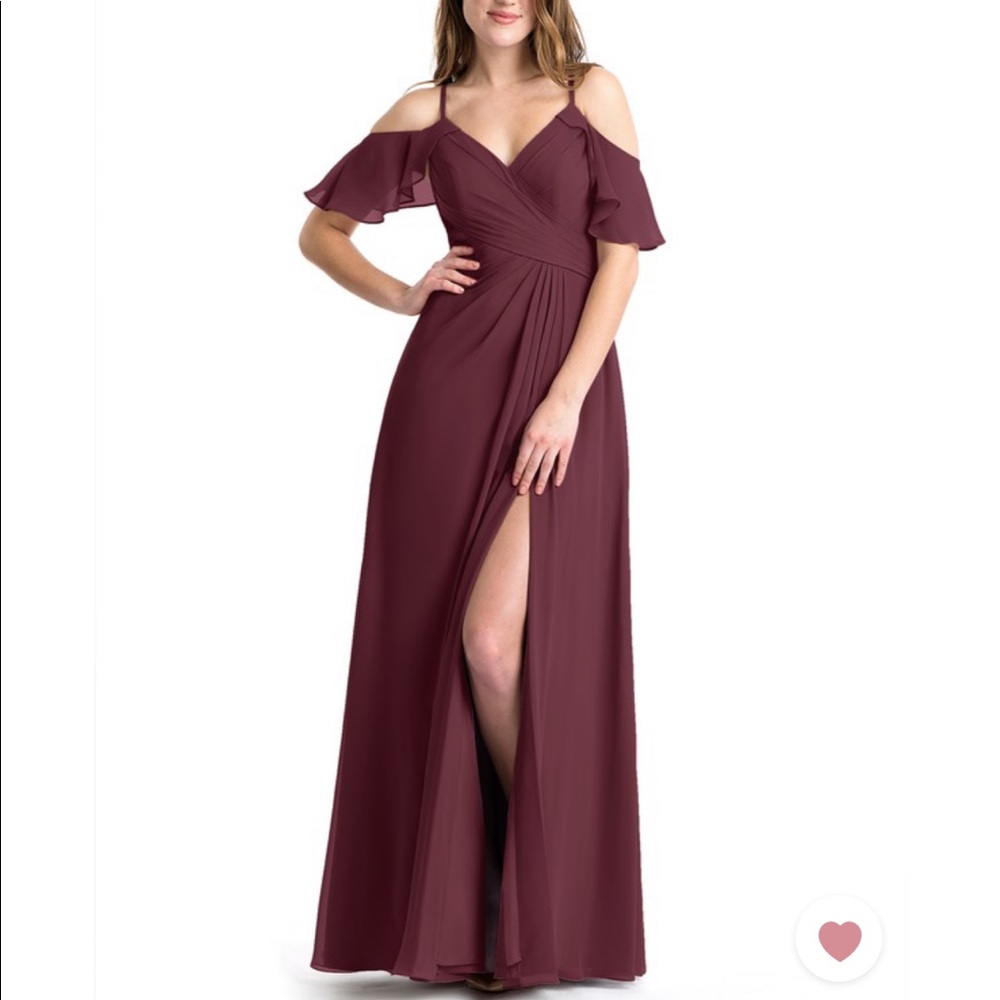 Azazie Dakota bridesmaid dress Cabernet A10